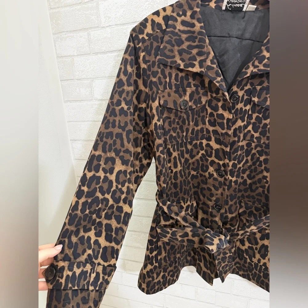 Linea by Louis Dell'Olio Animal Print Jacket Size L